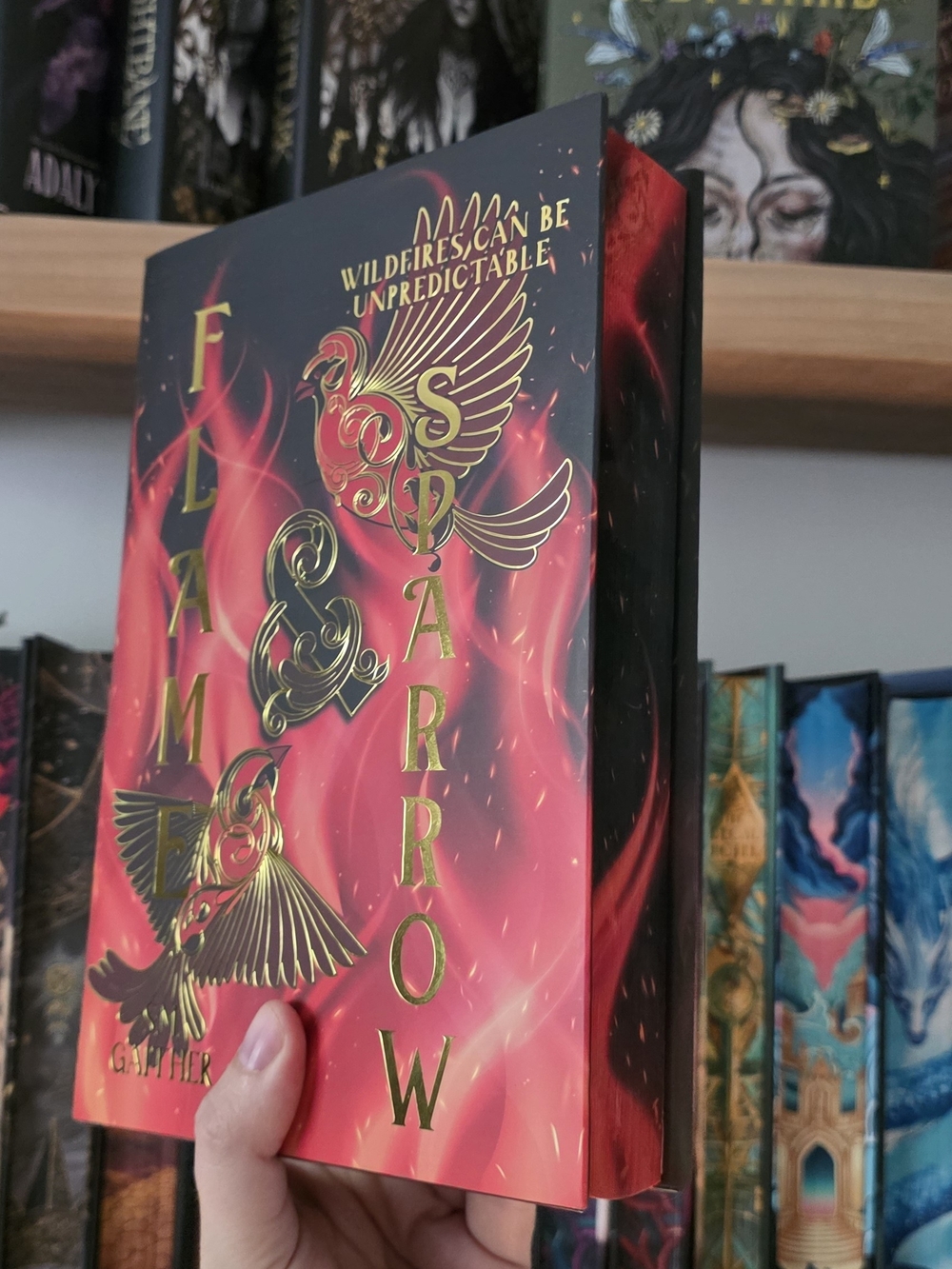 Flame & Sparrow Hardcover Book — Red and Gold Cover
